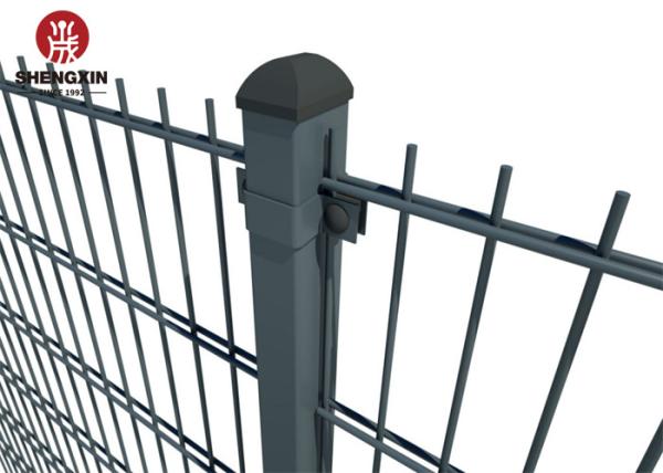 Embedded Installation Steel Fence Panels Post OD 40x60mm Barbed Wire Fence
