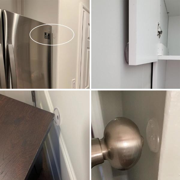 Стенная дверь ручка пробки дверной ручки Стенный щит Прозрачный круглый силиконовый охранник дверной пробки Стенный защитник