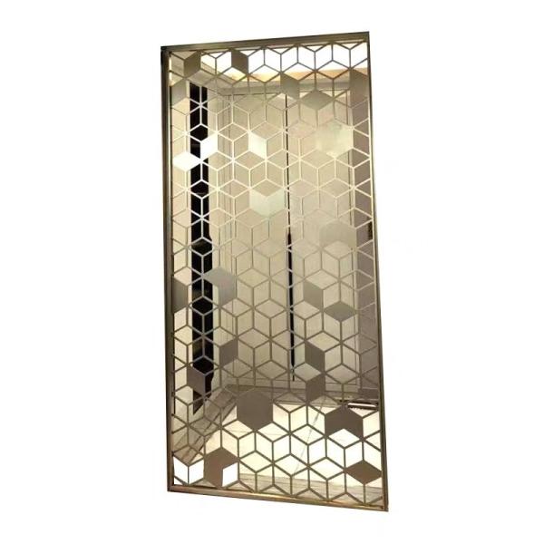 Black Interior Room Stainless Steel Screen Partition Dividers For Hotel