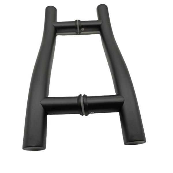 Ручки двери окна 8 дюймов Черное стекло Ручка двери в хроме Окончание 304 нержавеющей стали