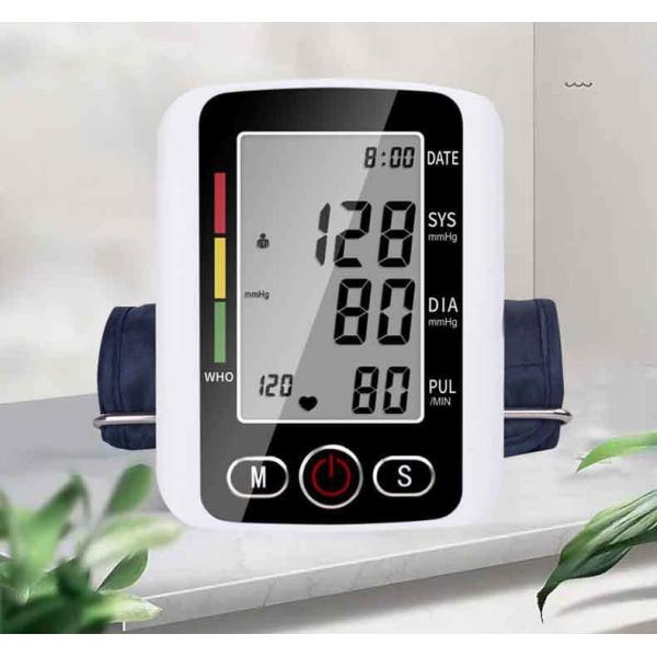 Белый электронный домашний прибор кровяного давления с измерением касания функции одного голоса