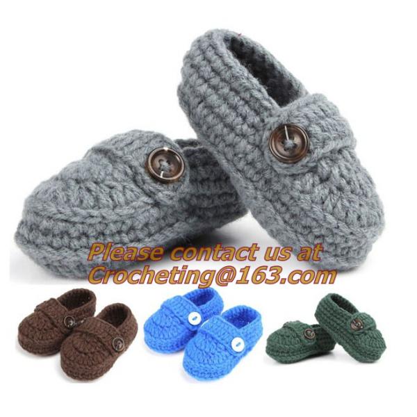 Baby Booties, Socks Knitted, Newborn Loafers Shoes Plain Infant Slippers