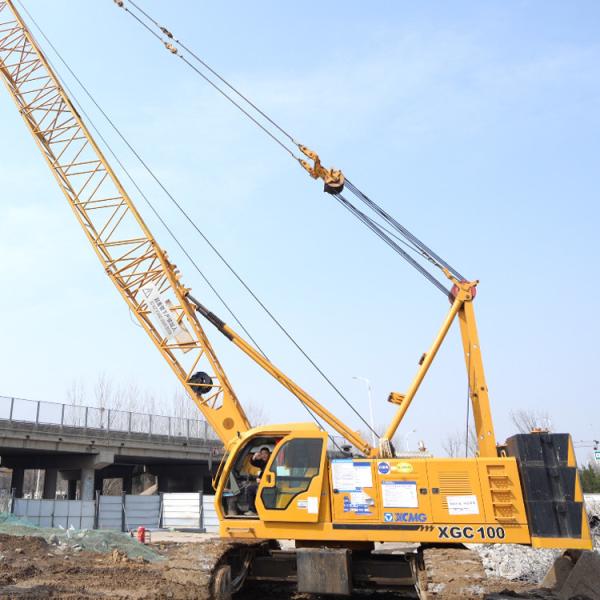 100 Tons Used Crane Equipment 100000kg Boom Crawler Crane Used