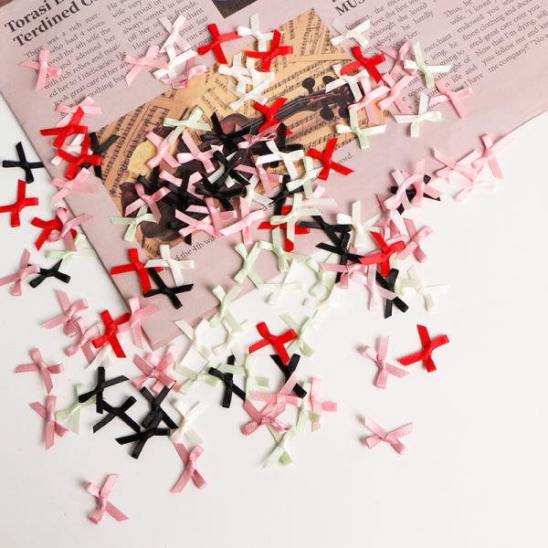 MSD на заказ 100% полиэстерные пятна луки для подарок Рождество ручной работы ткань тип атлас