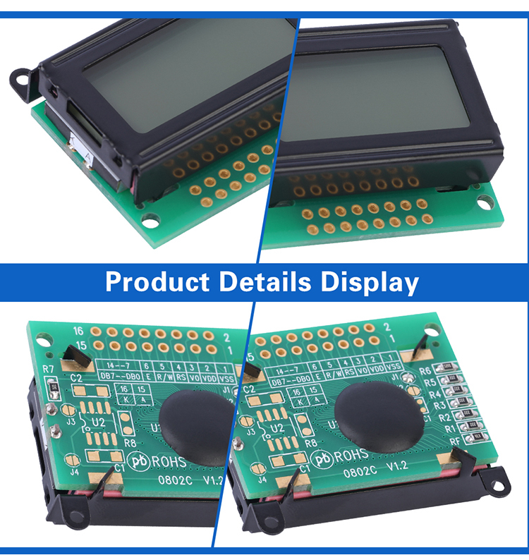 Gray Film 0802C Character LCD Module 0208 Ultra Small Size Module LCD Liquid Crystal Module
