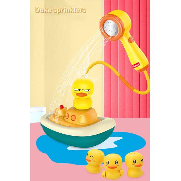 Gender-Neutral Summer Water Playing Toy Yellow Duck Electric Shower for 5-7 Years Old