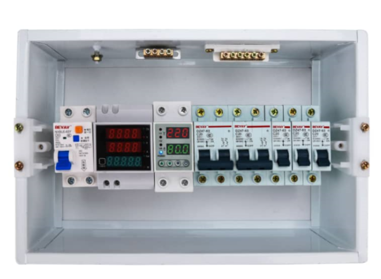 40A Din Rail Single Phase Over Under Voltage Protector Automatic Reconnect Device with On-Off Function Voltage Display SVC Use