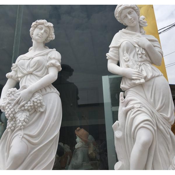 Indoor grace lady marble sculptures park marble stone statues ,China stone carving Sculpture supplier