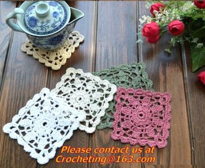 Hand made crochet doily, table cloth, Different styles of different Placemat color custom