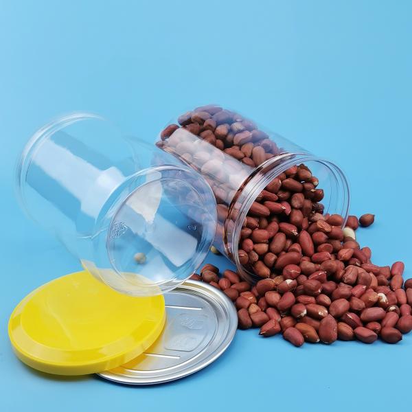 Airtight PET 0.5L Transparent Biscuits Plastic Food Jars