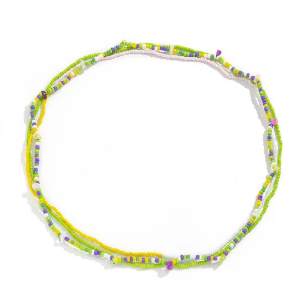 Женское многослойное кружевное ожерелье гладкое, портативное цветное ожерелье