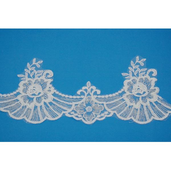 Embroidery Wedding Lace Trimming Gold Wire Lace Border H27cm*L20cm Repeat