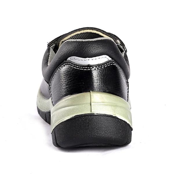 Comfortable EVA Insole Black Leather Steel Toe Protection Men'S Non Slip Work Boots