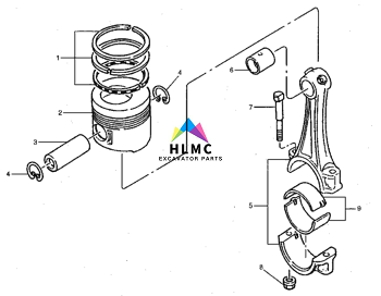 E320B E320C E320D Diesel Engine Compressor Piston Assembly 37317-10200 5I7537 5I-7537 3066 S4K S6K