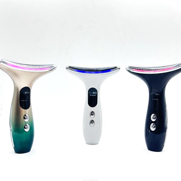 EMS Heated Vibration Neck Face Lifting Beauty Device for Face Neck Wrinkle Removal