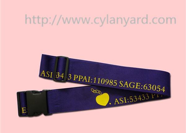 Personalized printed luggage belt with detachable buckle,