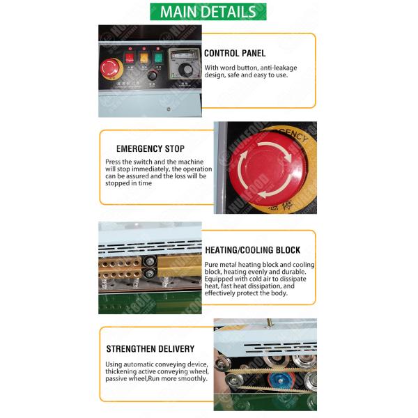 FR1000-II Horizontal sealing machine heat sealing machine continuous band sealer machine