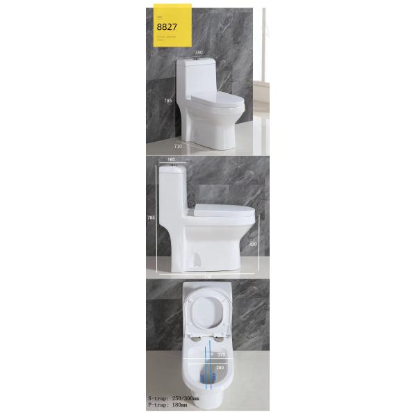 Bathroom Sanitary Ware Ceramic Washdown One piece Toilet with 10cm/4inch diameter outlet K