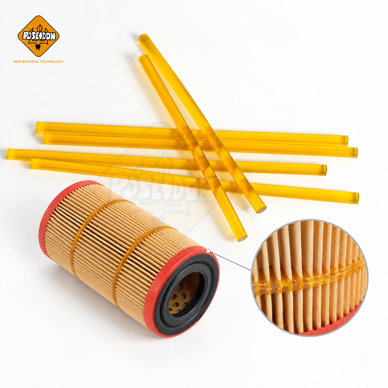 P5150 Polyamide Hot Melt Adhesive Stick Providing Fast Setting and Durable Adhesion in Car Oil Filter