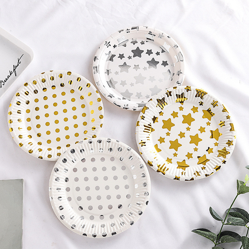 Colourful Party Plates Cups Napkins Sets for Fully Customized Disposable Paper Plates