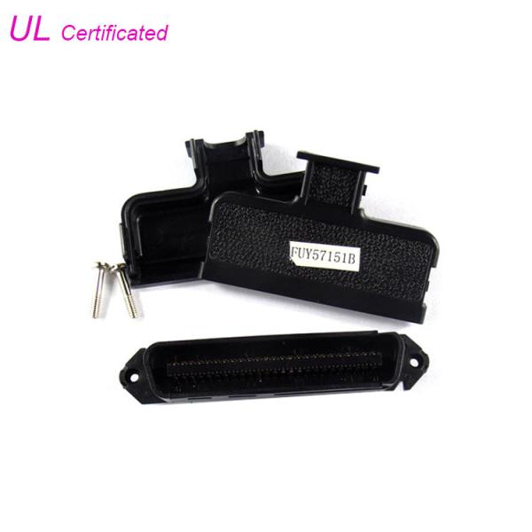 50 Pin Centronics Connector 25 Pairs Male IDC Crimping Type With Plastic Cover