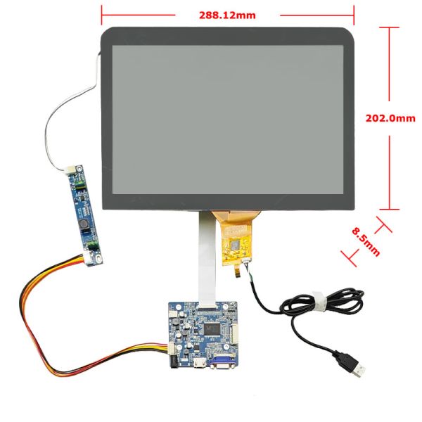 Industrial Grade 12.1 Inch IPS Wide Temperature 1024x768 PCAP Touch Display 850nits Lvds TFT LCD Module