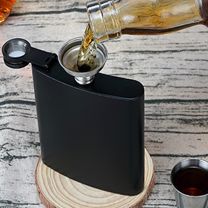 Portable Stainless Steel Camping Hip Flask Leakproof Whiskey Gift Set for Outdoor Fun