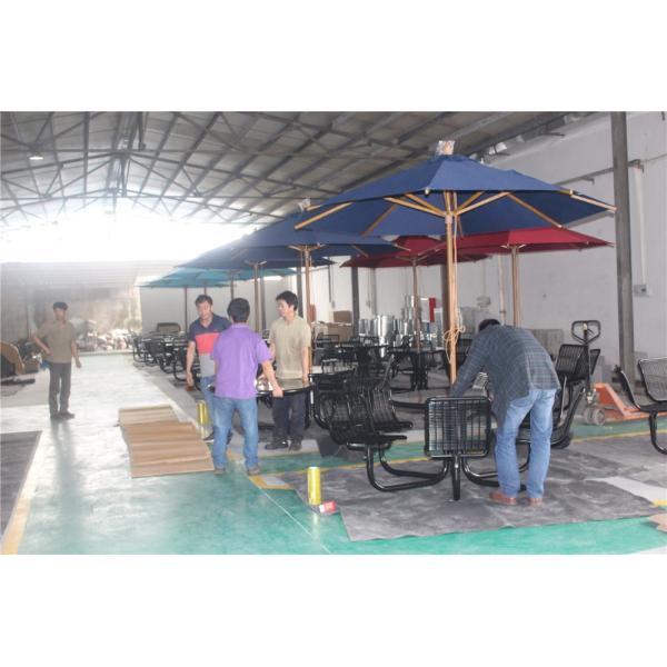 Modern Street Outdoor Patio Umbrellas Flange Surface Mounted Type