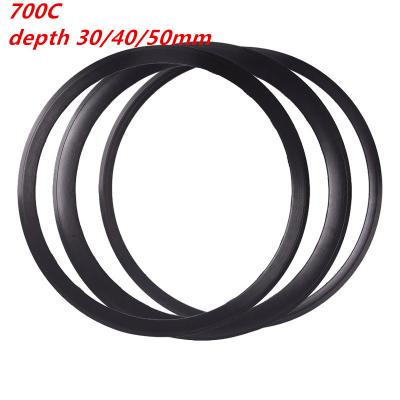 Aluminum Alloy Wheelset Rim 50mm Depth 700C Bicycle Rim With 6.5mm French Valve 21 Hole Disc Brake System