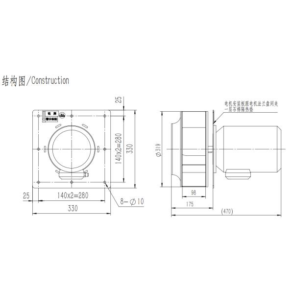 Lâmina centrífuga industrial monofásica do fã 315mm da 2950 RPM da entrada dupla de Polo da fase 2