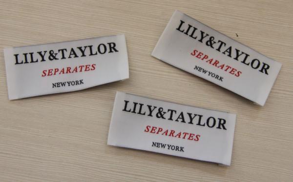 30D Yarns Printed Clothing Labels Washable For Gifts , 8cm x 2cm