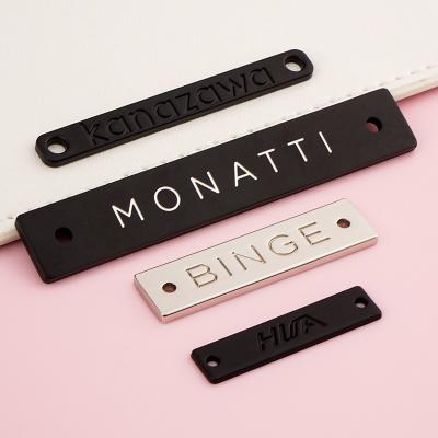 SGS Approved Custom Metal Logo Tags Sew Clothing Label For Personalized Clothes Bags