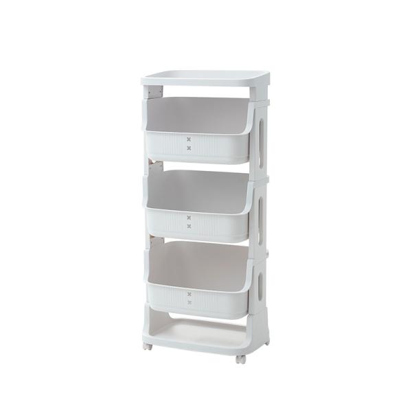 High 100cm 3 Tier Tall Rolling Laundry Cart With 3 Removable Hamper