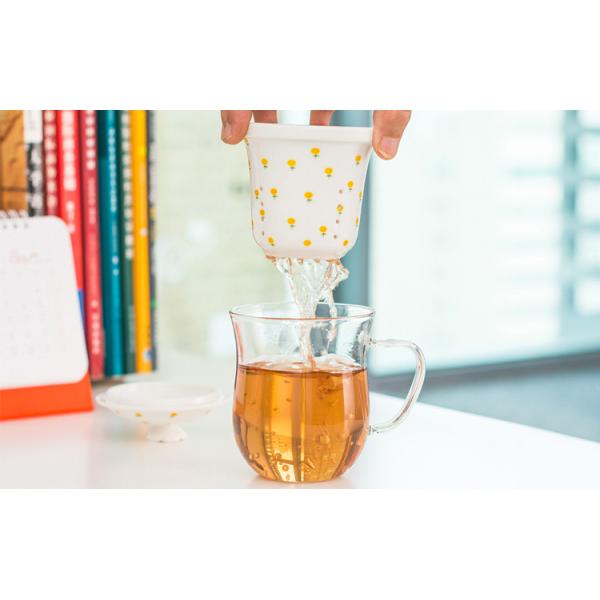 Высокая чашка Инфузер чая боросиликатного стекла с керамическим фильтром легким для того чтобы очистить