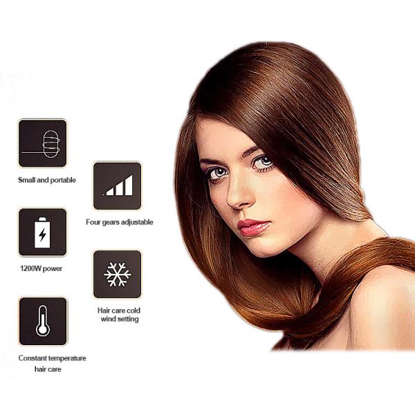 50/60Hz Hair Blow Dryer , Portable 1200W Negative Ion Hair Dryer