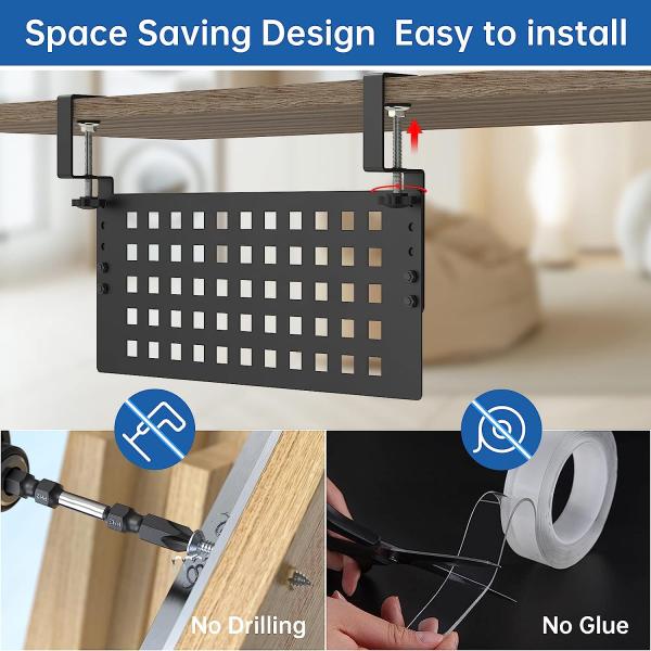 Офисный стол Домашний стальной кабельной организатор поднос экономия места под столом панель проволочной стойки