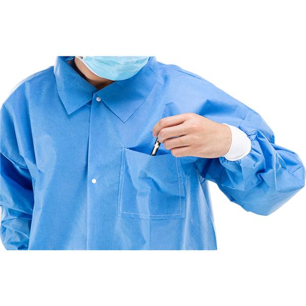 Костюм Coveralls Nonwoven форм больницы мантии пальто лаборатории голубых устранимых Unisex медицинский