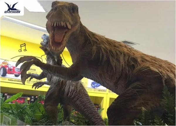 Playground Zoo Park Decorative Large Artificial Animatronic Animal With Fur