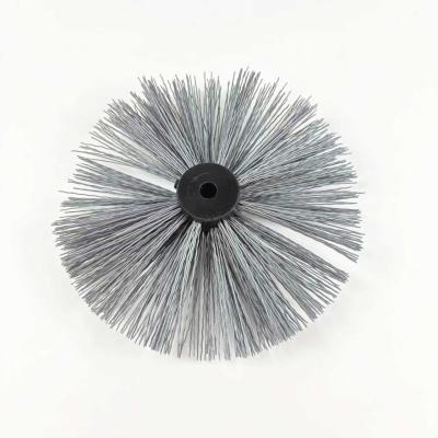 Industrial Pipe Coating Cleaning Brush With Carbon Abrasive Nylon Bristles POM Core