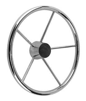 Five Spokes Stainless Steel Marine Steering Wheel 13.5 Inch Diameter