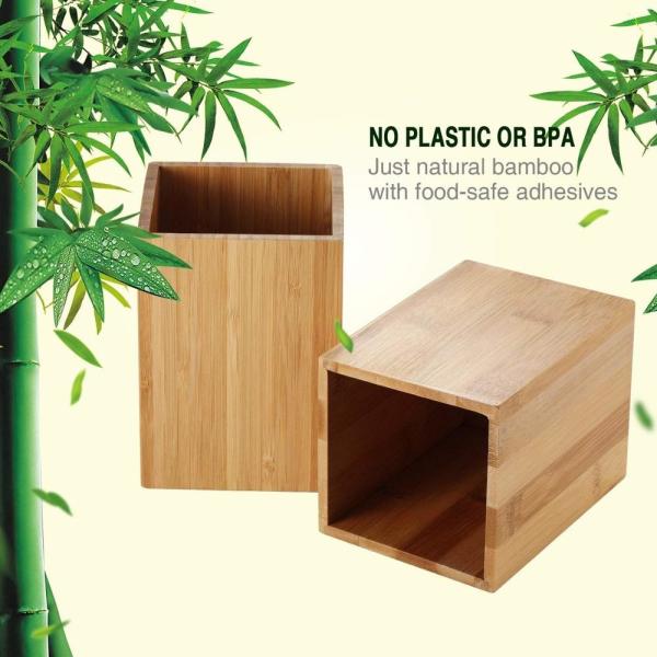 Bamboo Fancy Vintage Wood Desk Organizer Holder Stand Heat Resistance