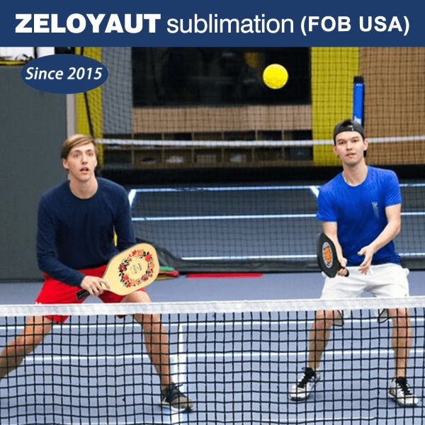 ZELOYAUT Wholesale Sublimation Blanks Hot Sales Mdf Sublimation Pick Racket Blanks Custom logo Diy Outdoor Pick Racket Gifts