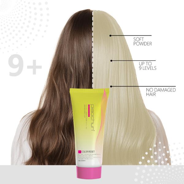 OEM/ODM Permanent Hair Dye Remover 300ml Low Ammonia Herbal, Cream Paste Bubble Wax Formula, Professional Salon Use