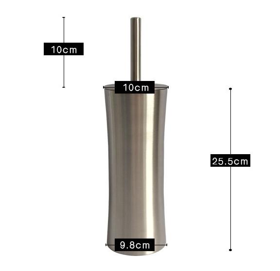 304 Stainless Steel Strong Cleaning Soft Brushing Toilet Brush Free Standing Toilet Brush Gold