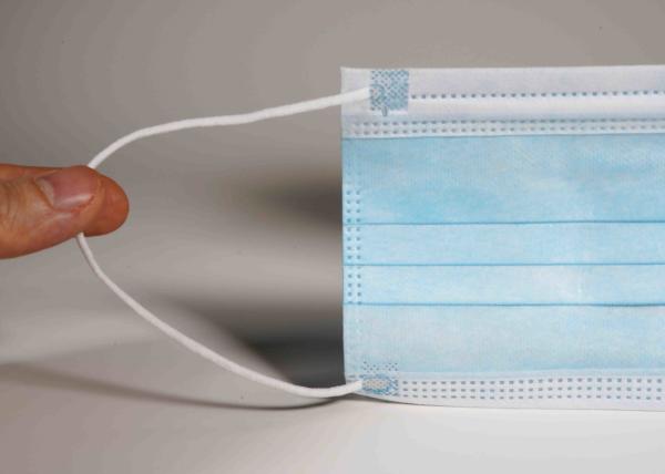 Odourless  Earloopp Face Mask / Disposable Blue Mask With Adjustable Nose Piece