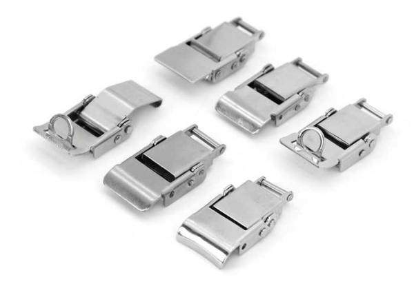 Anti Rust Padlockable Over Center Latches With Elastic Preload And Vibration Damping