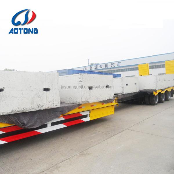 4 Axle Extendable Low Bed Trailer with 90 /50 King Pin and Heavy Duty Landing Gear