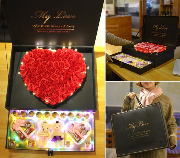 Double Layer Flower Packaging Boxes Cardboard Florist Bouquet Box Jewelry Gifts Packaging Personalized