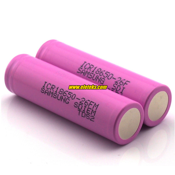 Samsung ICR18650-26FM 18650 2600mAh 3.7V lithium-ion rechargeable battery cell original made in Malaysia