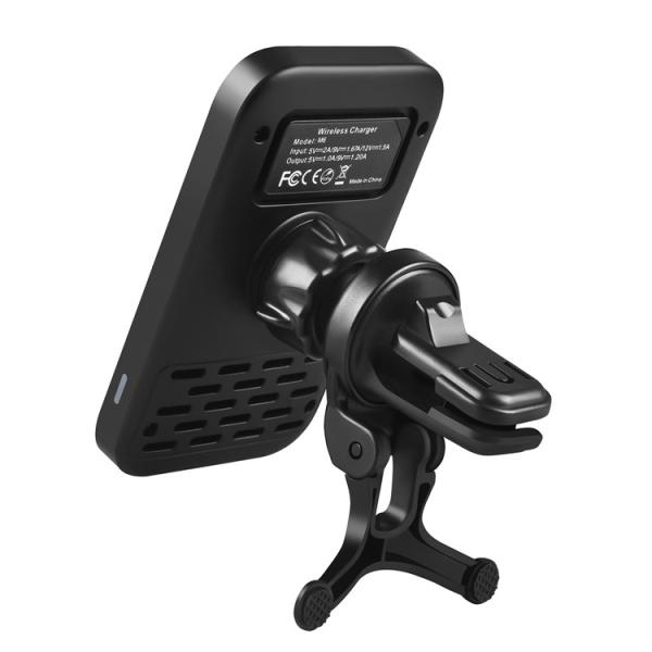 Square silicone surface 10W Magnetic Car Vent Charger 360° Rotation